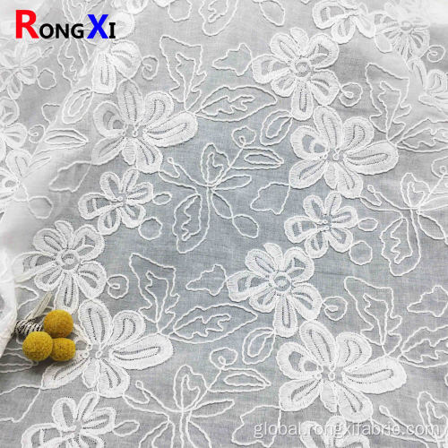 Solid Color Fabric Cotton Eyelet Fabric with Backbone Line for Clothing Supplier